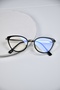Cat Eye 55 Ekartman Metal Transparent Women Men Unisex Blue Light Protection Screen Glasses Eyewear - 4