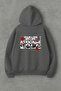 Lips Back Digital Print Oversize Men's Sweatshirt - 2