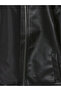 Lcw Kids Black Leather Look Girls Coat