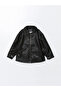 Lcw Kids Black Leather Look Girls Coat - 2