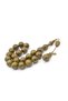 Vefa Master Signed Sphere Cut Green Crimped Amber Efe Mascot Prayer Beads - 3