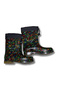 Plush Women's Rain Boots with Heel 36-40 Green Floral - 4