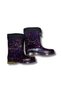 Plush Women's Rain Boots with Conch Detail 36-40 Plum Floral - 4