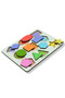 Wooden English Geometric Shape Puzzle Set - 9-Piece Shape Montessori Early Education Intelligence Toy - 3