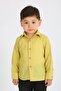 Yellow long sleeve linen children's shirt - 3