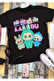 Labubu Multi T-Shirt 100% Cotton Black Short Sleeve Model-10