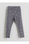 Özmarka New Season Elastic Waist Printed Baby Girl Leggings 3-Piece Set - 4
