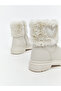 Lcw Steps Beige Leather-Look Baby Girl Boots - 5