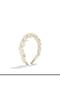White Color Shark Tooth Bone Crown with Gilded Tulle Fabric and Minimal Bead Wrapping - 3