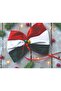 New Year's Special Automatic Buckle Bow Rattle Hair Clip – Red/White/Green (13X10 cm) - 2