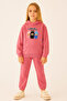 Girls Tracksuit Set Labubu Set Hooded Printed Sweatshirt and Pants