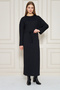 Beli Belted Crew Neck Long Sleeve Maxi Dress