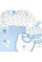5 piece Unisex 100% Cotton Sets include Bib, Romper, Mittens, Cap and Sleepsuit/Jumpsuit - 7