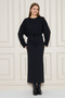 Beli Belted Crew Neck Long Sleeve Maxi Dress - 6