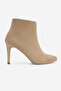 Women's Beige Suede Genuine Natural Leather Size 35-40 Thin Heel Pointed Toe Boots & Booties - 5