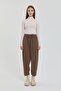 Loose Carrot Pants with Elastic Waist Mink