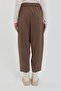 Loose Carrot Pants with Elastic Waist Mink - 4