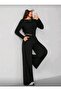 Black Women's Baggy Oversized Plus Size Sportswear Quality Loose Fit Stretchy Comfortable Fabric Sweatpants235 - 5