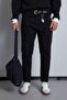 Men's Boyfriend 100% Cotton Jean Pants Black - 3