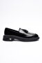 Women's Patent Leather Loafer with Tassels Black Riva - 3
