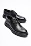 Men's Genuine Leather Shoes Lace-Up Black Ravel
