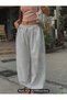 gray women's baggy plus size sportswear quality loose fit stretchy comfortable fabric sweatpants237