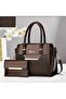 Set of Two Crocodile textured print Shiny Tote Bag and Wallet