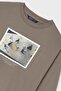 Boy's 8-18 Years Old Printed Long Sleeve T-Shirt Mink - 4