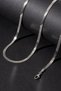 Men's Basic Long Flat Silver Stainless Steel Necklace - 2