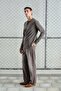 Long Sleeve Mink T-Shirt with Metal Buttons - 4