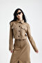 Edessa Two-Piece Suit Gabardine Mini Jacket Long Skirt Pocket Autumn Suit - 3
