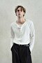 Long Sleeve White T-Shirt with Inner T-Shirt - 3