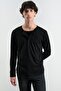 Long Sleeve Black T-Shirt with Inner T-Shirt - 2