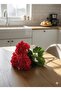 Artificial Flower Large Geranium 7 Branches Bunch 40 cm Red Home Pot Decoration