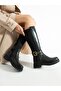 Arcus Black Buckle Detail Women's Boots - 3