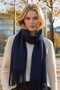 Unisex Soft Textured Tasseled Winter Boucle Scarf Shawl Set of 2 - 3