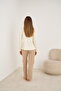Mink Bow Embroidered Cotton Ribbed Camisole Knitted Pajama Set25226012 - 3