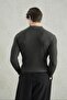 Men's Slim Fit Buttoned Polo Neck Knitwear Khaki T-Shirt - 6