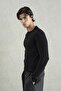 Men's Slim Fit Buttoned Knitwear Black T-Shirt - 4
