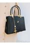 Faux Leather Women's Bag with Shoulder and Hand Straps - 5