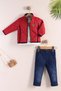 Baby Boy in Red Coat 3-Piece Set (1-3 Years)