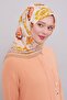 وشاح أورا بنمط الورد الكريمي - 3