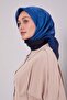 وشاح من قماش الدنيم باللون الأزرق مزدوج اللون - 3
