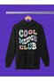 Cool Moms Club Printed Cotton Long Sleeve Ribbed 3-Ply Hooded Sweatshirt