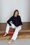 Soft Textured Knitwear Cardigan with Cherry Accessory Detail Aw25Hi0041