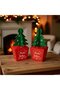 Christmas Pine Tree Handle Gift Box, 6 Pieces, New Year Party, Decor, Ornament Box, 6 X 6 X 16 cm - 7