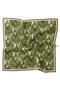 Grass Green Marbled Pattern Twill Silk Scarf - 5