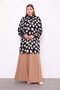Black Round Patterned Tunic - 2