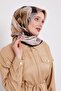 وشاح حريري بنمط أرجواني داكن من قماش التويل - 2