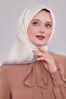 وشاح حريري من التويل بحواف من السلمون - 3